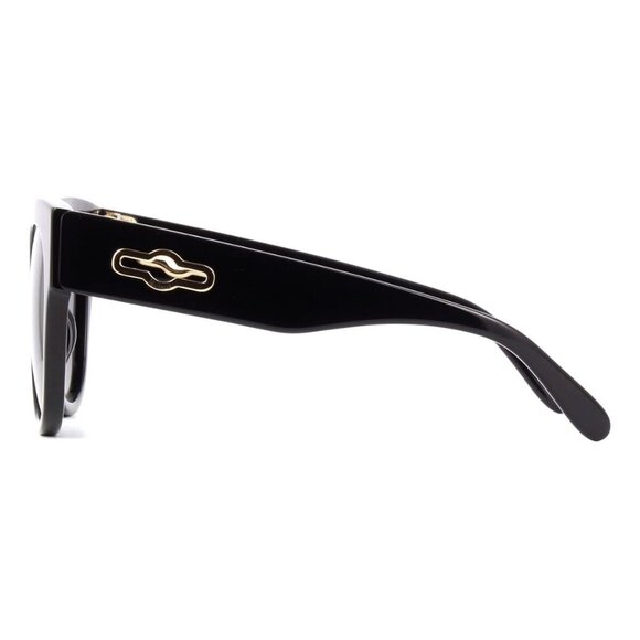 New MULBERRY Black Cat Eye SML172 0BLK Sunglasses Women - Picture 3 of 4